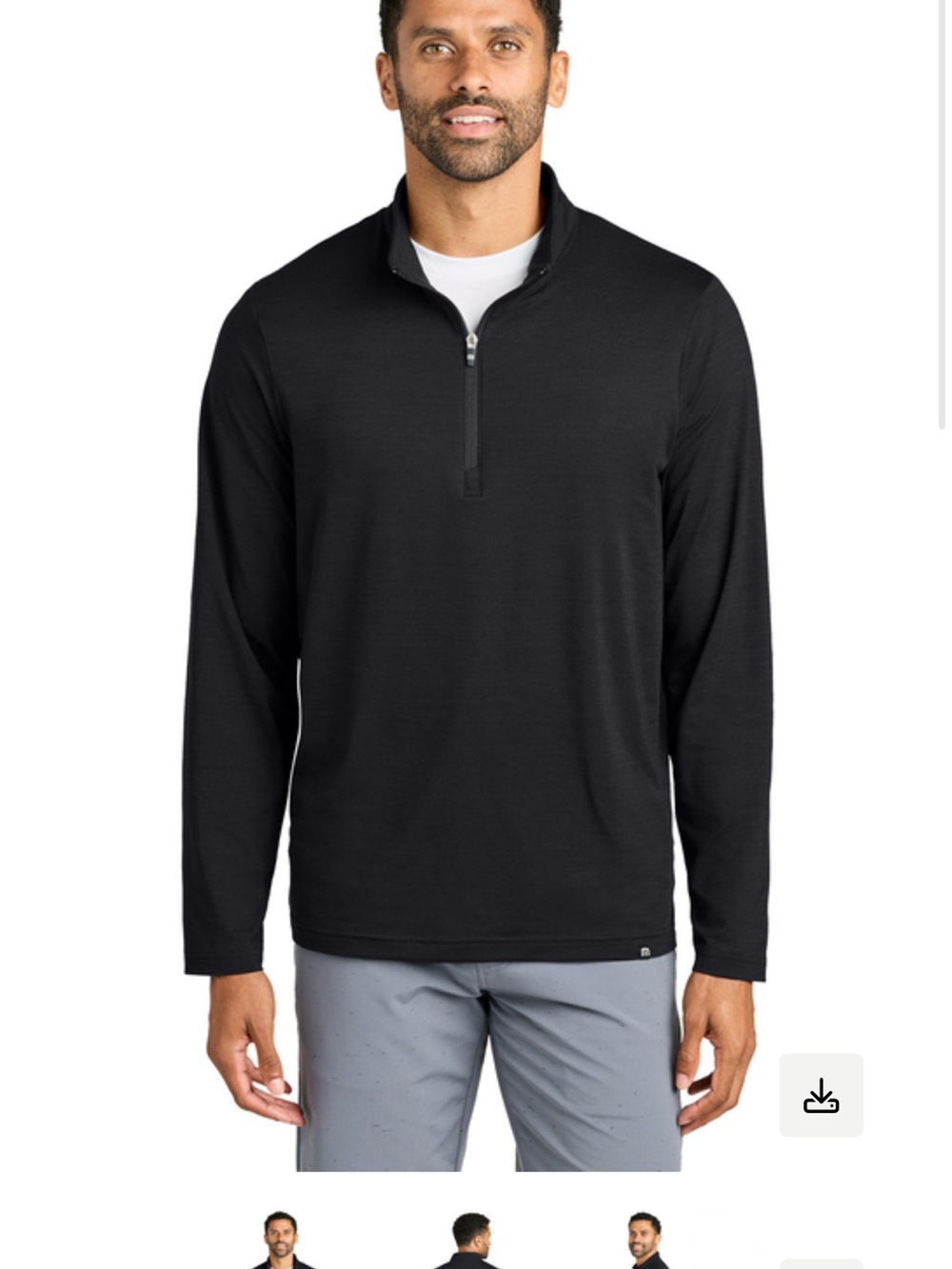 TravisMathew Crestview Black Quarter-Zip Pullover, 3XL
